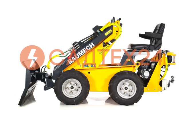 Мини-погрузчик BAUMECH ML-02, дв.Zongshen GB460E + гидравлический отвал 120 см