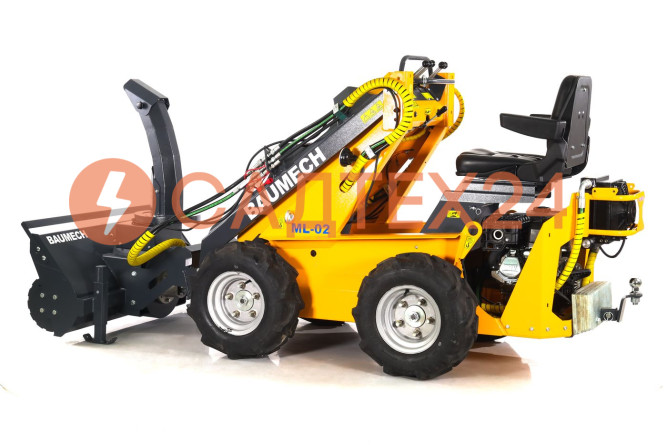 Мини-погрузчик BAUMECH ML-02, дв.Zongshen GB460E + роторный снегоуборщик 110 см