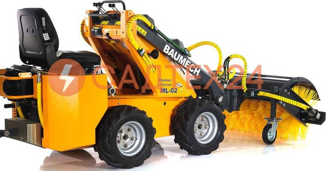 Мини-погрузчик BAUMECH ML-02 Pro, дв.Zongshen GB750 инж. + гидравл.щётка 115см