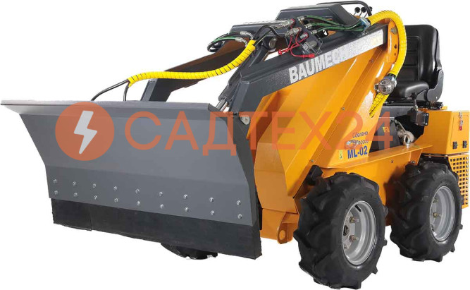 Мини-погрузчик BAUMECH ML-02 Pro, дв.Zongshen GB750 инж. + гидравлический отвал 120см