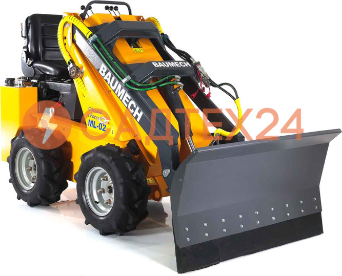 Мини-погрузчик BAUMECH ML-02 Pro, дв.Zongshen GB750 инж. + гидравлический отвал 120см