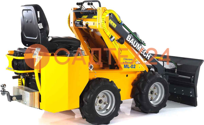 Мини-погрузчик BAUMECH ML-02 Pro, дв.Zongshen GB750 инж. + гидравлический отвал 120см