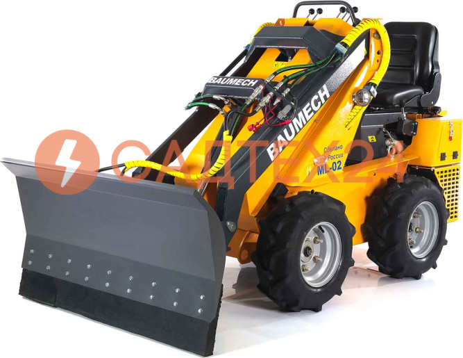 Мини-погрузчик BAUMECH ML-02 Pro, дв.Zongshen GB750 инж. + гидравлический отвал 120см