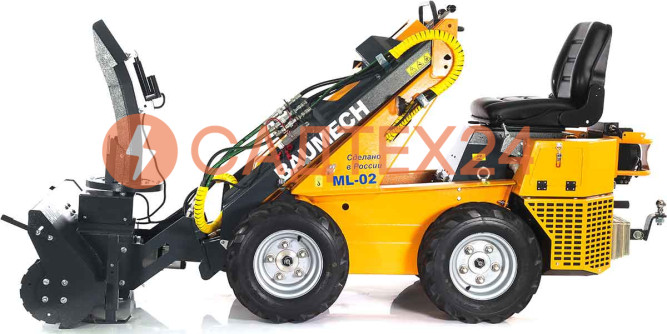 Мини-погрузчик BAUMECH ML-02 Pro, дв.Zongshen GB750 инж.+ роторный снегоуборщик 110 см