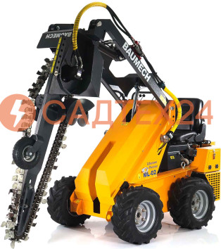 Мини-погрузчик BAUMECH ML-02 Pro, дв.Zongshen GB750 инж. + траншеекопатель 90 см