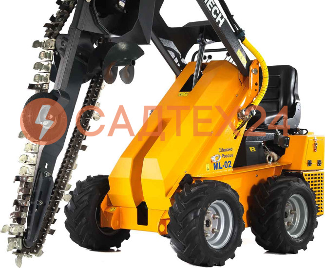 Мини-погрузчик BAUMECH ML-02 Pro, дв.Zongshen GB750 инж. + траншеекопатель 90 см