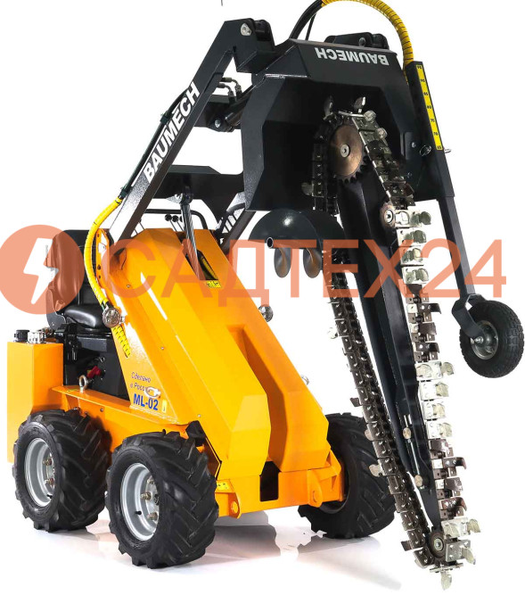Мини-погрузчик BAUMECH ML-02 Pro, дв.Zongshen GB750 инж. + траншеекопатель 90 см