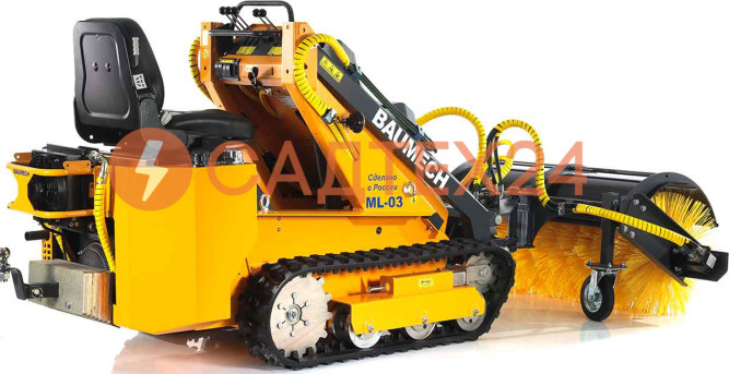 Мини-погрузчик BAUMECH ML-03 Pro, дв.Zongshen GB750 инж. + гидравл.щетка 115см