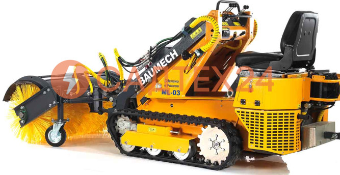 Мини-погрузчик BAUMECH ML-03 Pro, дв.Zongshen GB750 инж. + гидравл.щетка 115см