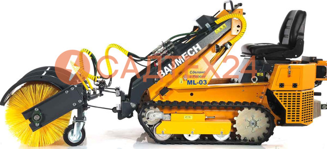 Мини-погрузчик BAUMECH ML-03 Pro, дв.Zongshen GB750 инж. + гидравл.щетка 115см
