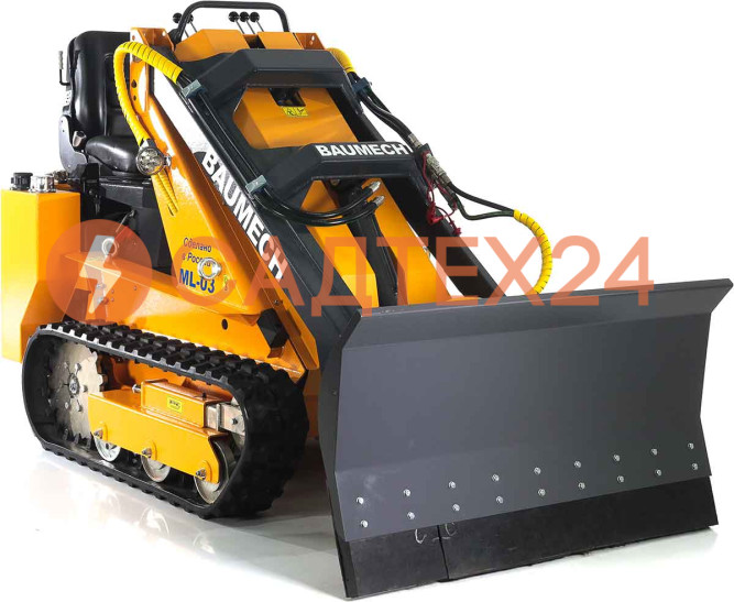 Мини-погрузчик BAUMECH ML-03 Pro, дв.Zongshen GB750 инж. +  гидравлический отвал 120 см