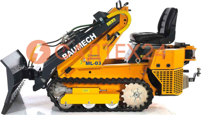 Мини-погрузчик BAUMECH ML-03 Pro, дв.Zongshen GB750 инж. +  гидравлический отвал 120 см