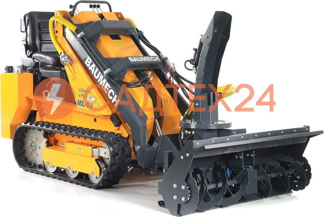 Мини-погрузчик BAUMECH ML-03 Pro, дв.Zongshen GB750 инж. + роторный снегоуборщик 110 см